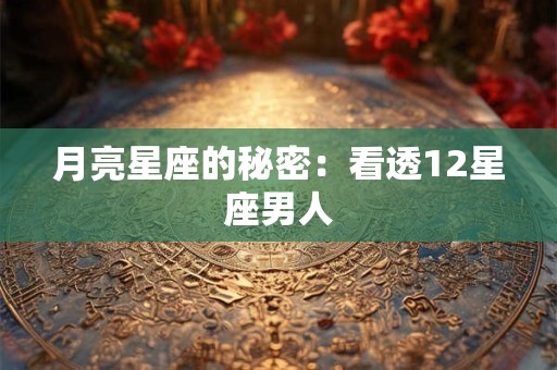 月亮星座的秘密：看透12星座男人