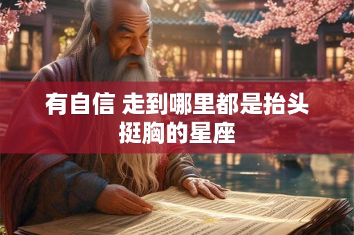 有自信 走到哪里都是抬头挺胸的星座