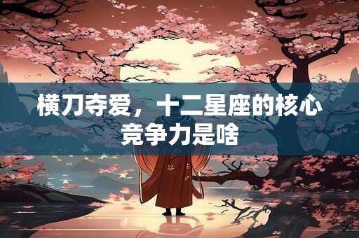横刀夺爱，十二星座的核心竞争力是啥