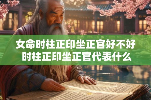 女命时柱正印坐正官好不好 时柱正印坐正官代表什么意思