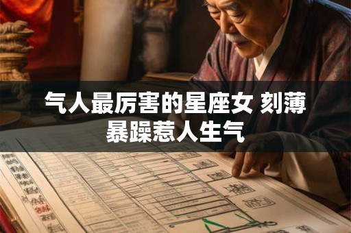 气人最厉害的星座女 刻薄暴躁惹人生气