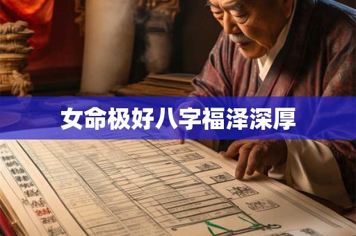 女命极好八字福泽深厚