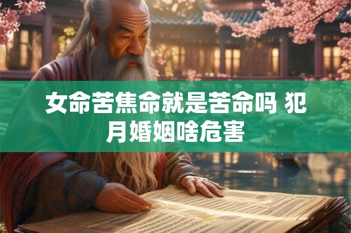 女命苦焦命就是苦命吗 犯月婚姻啥危害
