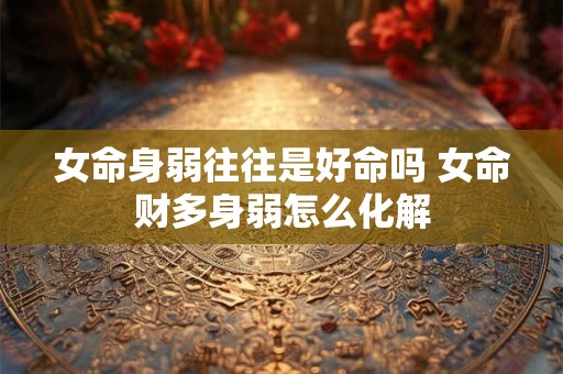 女命身弱往往是好命吗 女命财多身弱怎么化解