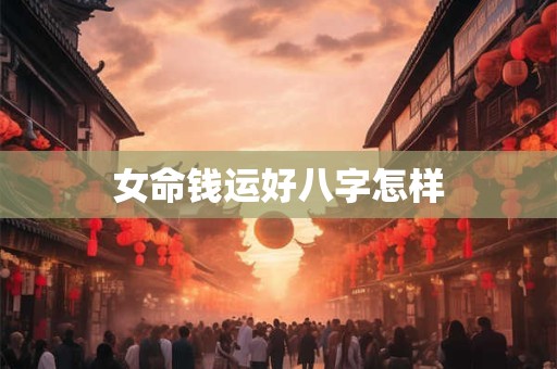 详细阅读:女命钱运好八字怎样 女命钱运好八字怎样