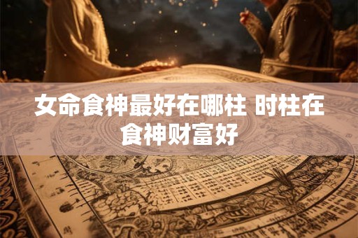 女命食神最好在哪柱 时柱在食神财富好