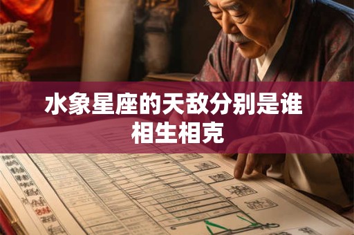 水象星座的天敌分别是谁 相生相克