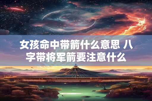 女孩命中带箭什么意思 八字带将军箭要注意什么