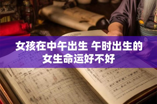 女孩在中午出生 午时出生的女生命运好不好