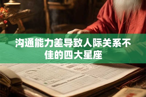 沟通能力差导致人际关系不佳的四大星座