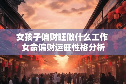 女孩子偏财旺做什么工作 女命偏财运旺性格分析
