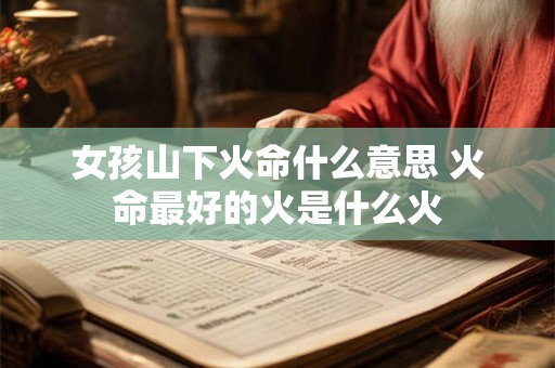 女孩山下火命什么意思 火命最好的火是什么火