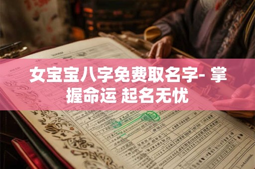 女宝宝八字免费取名字- 掌握命运 起名无忧