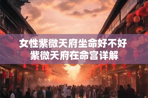 女性紫微天府坐命好不好 紫微天府在命宫详解