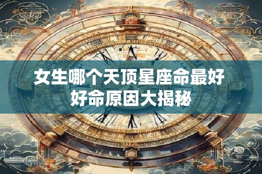 女生哪个天顶星座命最好 好命原因大揭秘
