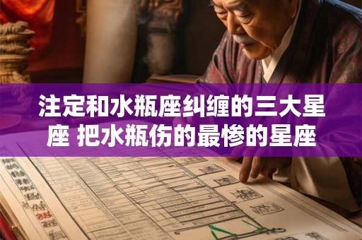 注定和水瓶座纠缠的三大星座 把水瓶伤的最惨的星座