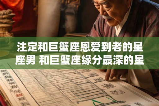 注定和巨蟹座恩爱到老的星座男 和巨蟹座缘分最深的星座
