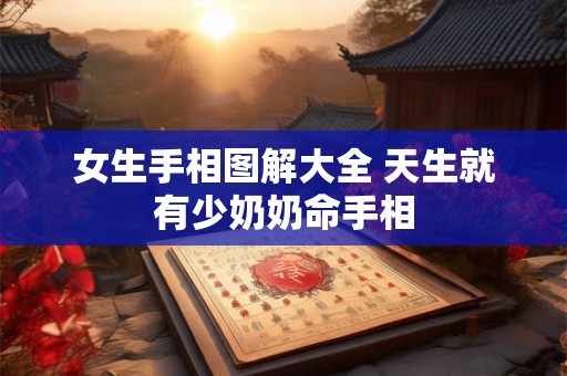 女生手相图解大全 天生就有少奶奶命手相
