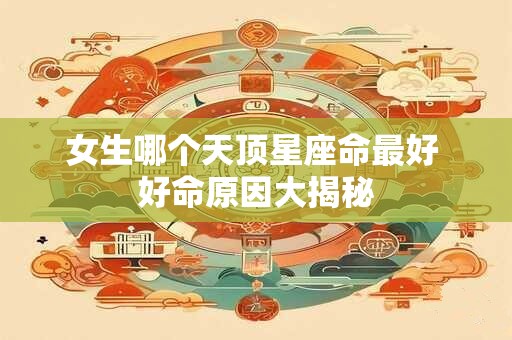 女生哪个天顶星座命最好 好命原因大揭秘