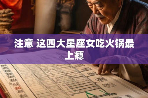 注意 这四大星座女吃火锅最上瘾