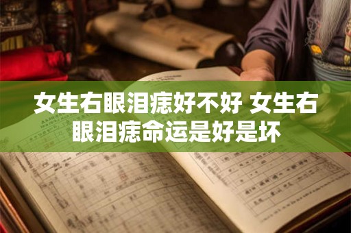 女生右眼泪痣好不好 女生右眼泪痣命运是好是坏