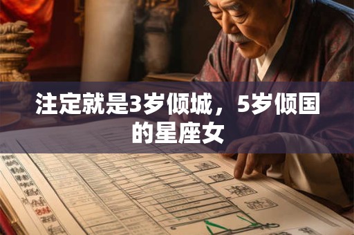 注定就是3岁倾城，5岁倾国的星座女