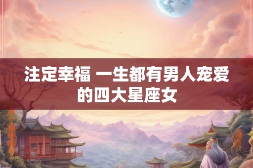 注定幸福 一生都有男人宠爱的四大星座女