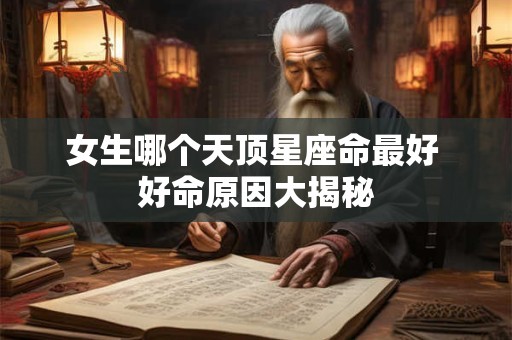 女生哪个天顶星座命最好 好命原因大揭秘
