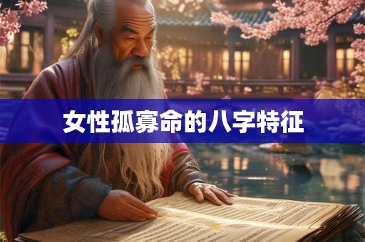 女性孤寡命的八字特征