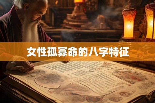 女性孤寡命的八字特征