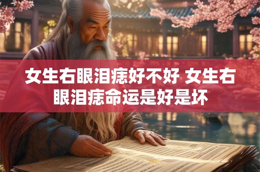 女生右眼泪痣好不好 女生右眼泪痣命运是好是坏