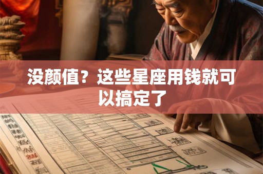 没颜值？这些星座用钱就可以搞定了