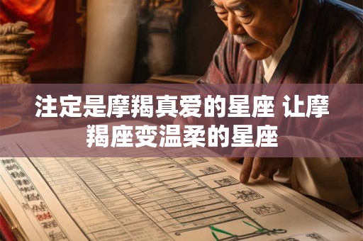注定是摩羯真爱的星座 让摩羯座变温柔的星座