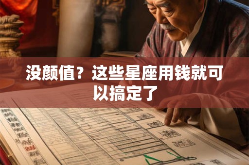 没颜值？这些星座用钱就可以搞定了