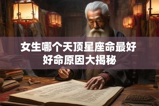 女生哪个天顶星座命最好 好命原因大揭秘