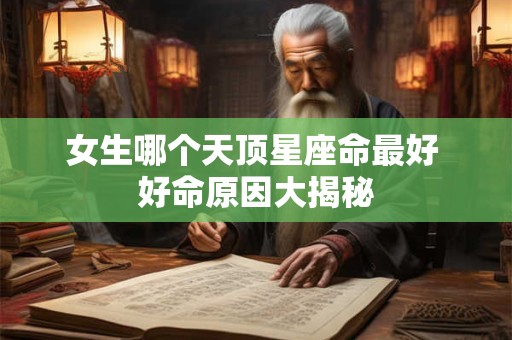 女生哪个天顶星座命最好 好命原因大揭秘