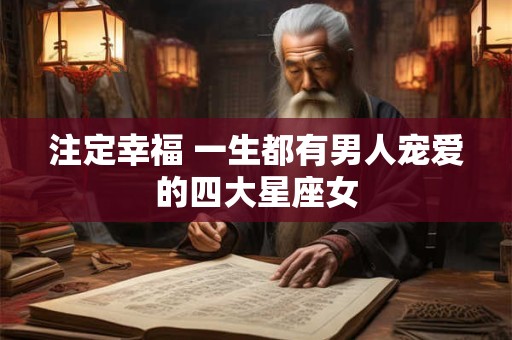 注定幸福 一生都有男人宠爱的四大星座女