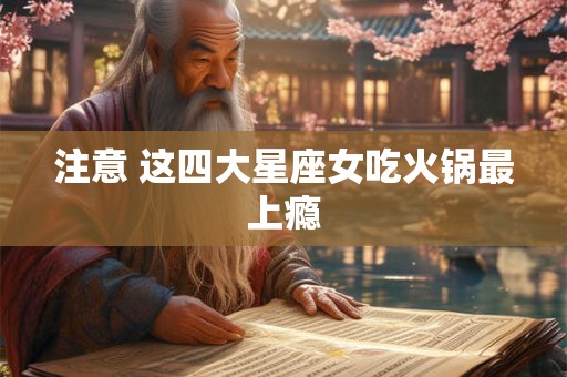注意 这四大星座女吃火锅最上瘾