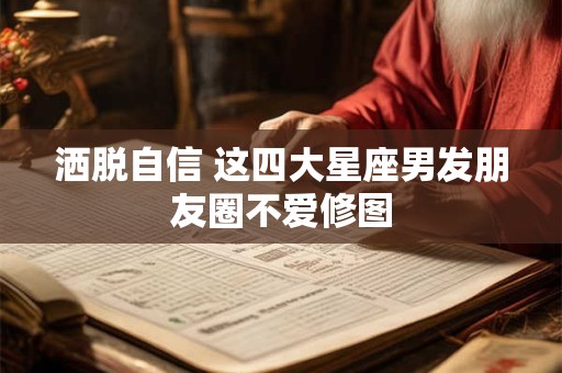 洒脱自信 这四大星座男发朋友圈不爱修图