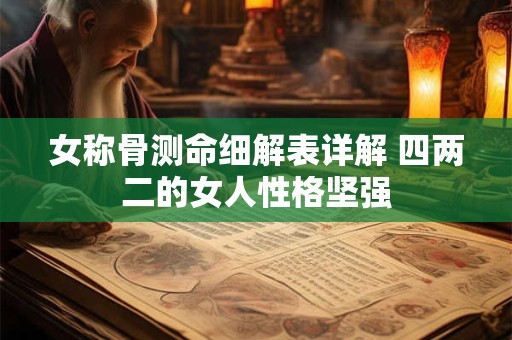 女称骨测命细解表详解 四两二的女人性格坚强