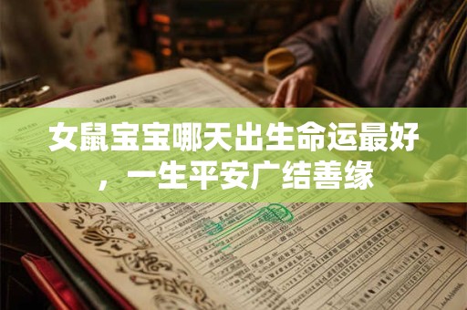 女鼠宝宝哪天出生命运最好，一生平安广结善缘