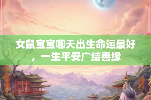 女鼠宝宝哪天出生命运最好，一生平安广结善缘