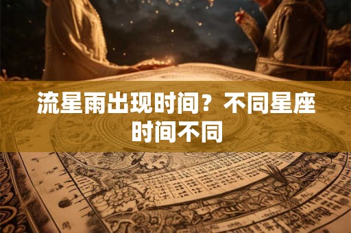 流星雨出现时间？不同星座时间不同