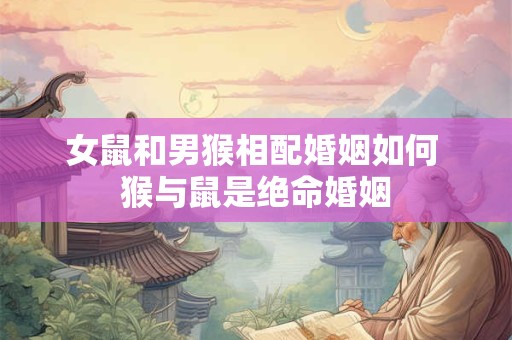 女鼠和男猴相配婚姻如何 猴与鼠是绝命婚姻