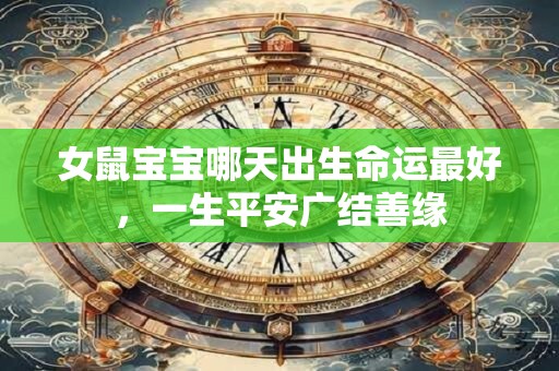 女鼠宝宝哪天出生命运最好，一生平安广结善缘