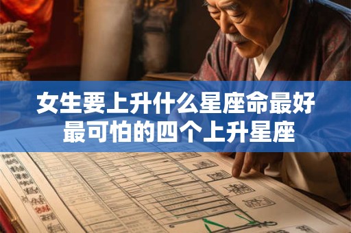 女生要上升什么星座命最好 最可怕的四个上升星座