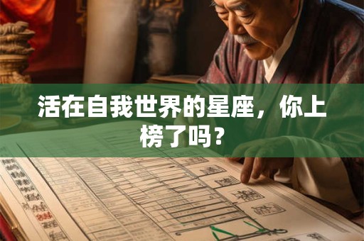 活在自我世界的星座，你上榜了吗？