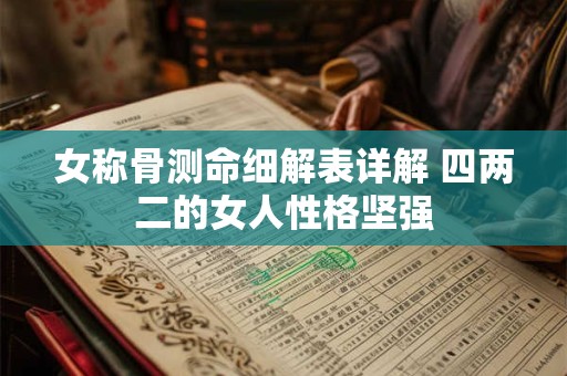 女称骨测命细解表详解 四两二的女人性格坚强
