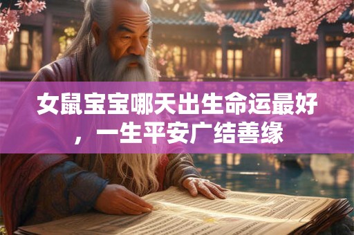 女鼠宝宝哪天出生命运最好，一生平安广结善缘