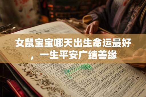 女鼠宝宝哪天出生命运最好，一生平安广结善缘